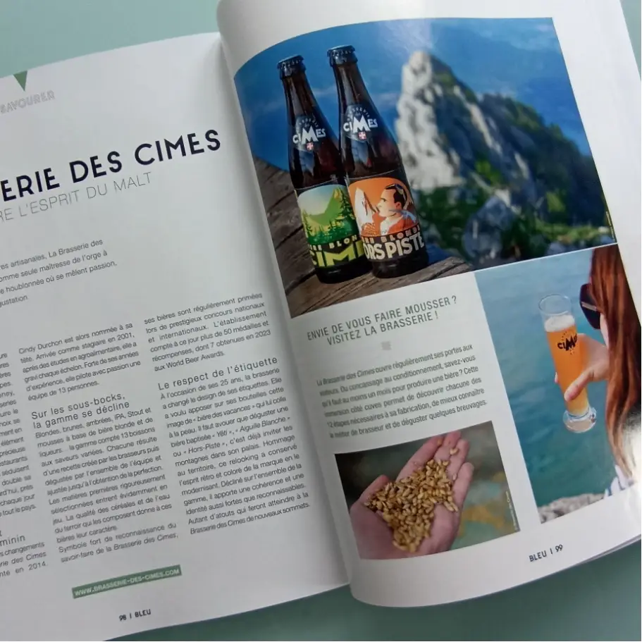 Article brasserie des cimes